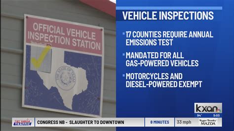 Emission test or motor inspection clearance still .